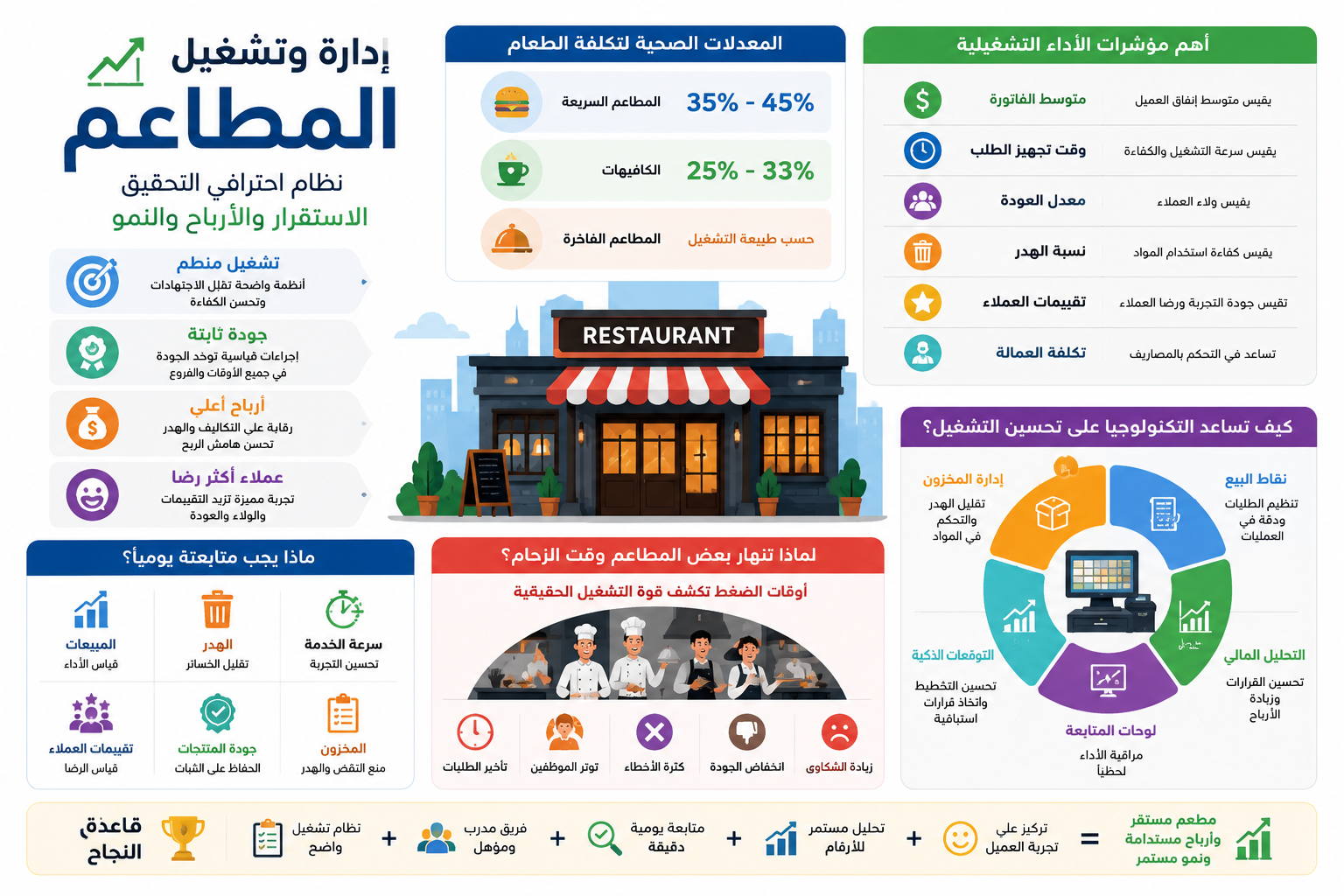 إدارة وتشغيل المطاعم والكافيهات 2026 كيف تبني نظام تشغيل احترافي